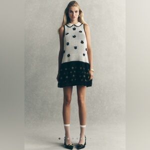 NWT Maeve Sleeveless Embellished Drop-Waist Mini Dress